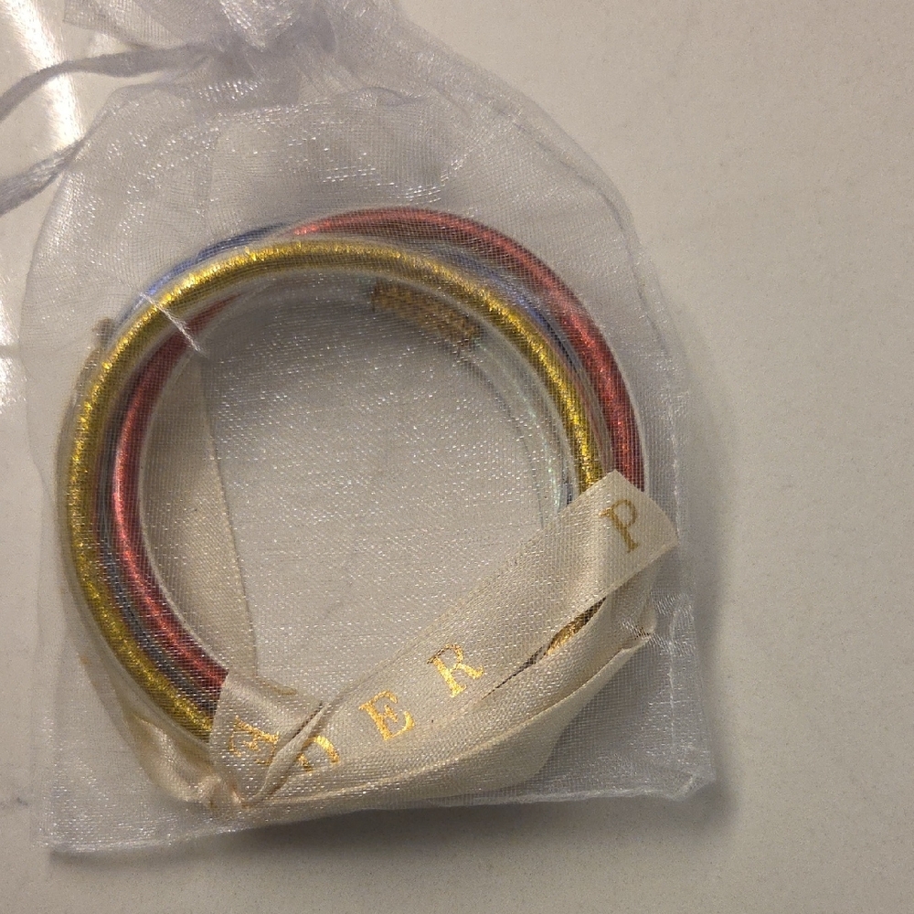 Mixed Color Women's Bracelet Set with Gold Accents - Picture 3 of 7